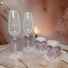 Crystal Bow Drink Glass Set