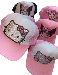 Cute Cartoon Style Rhinestone Bling Hat