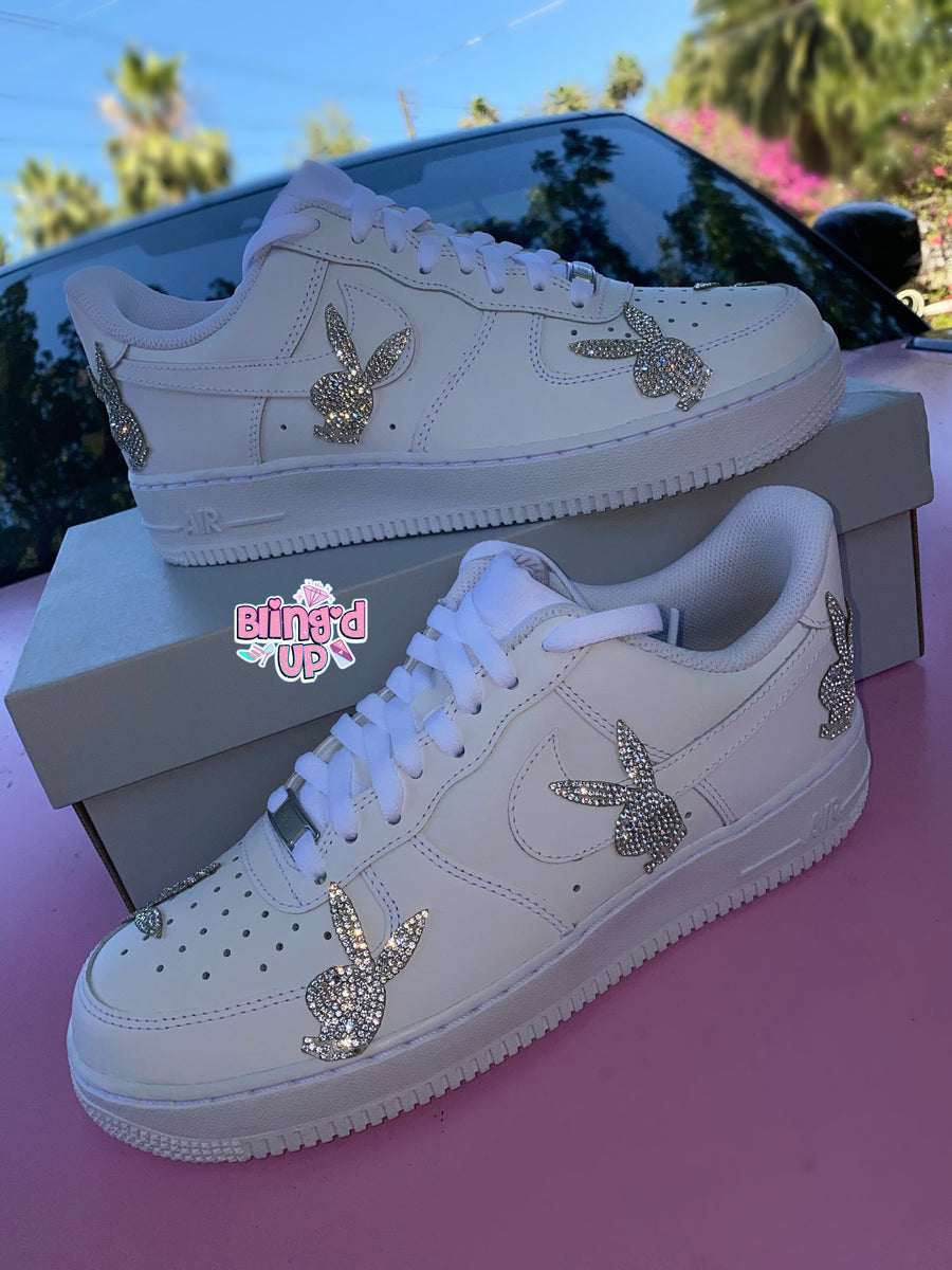 Reflective Two Tone Pink Butterfly Nike Air Force 1 