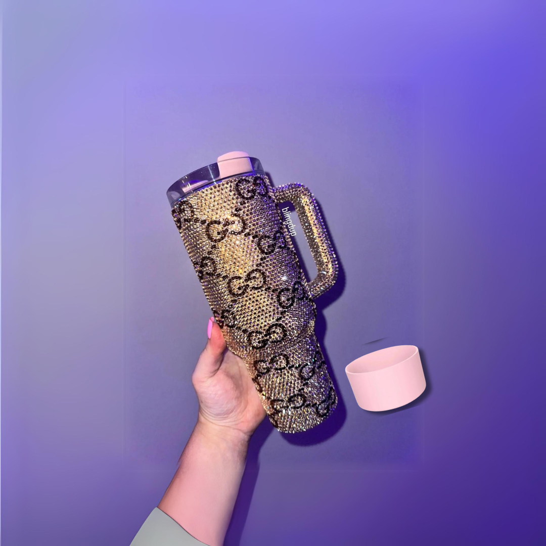CUSTOM Bling 30/40 oz Tumbler With Free Tumbler Base Cover