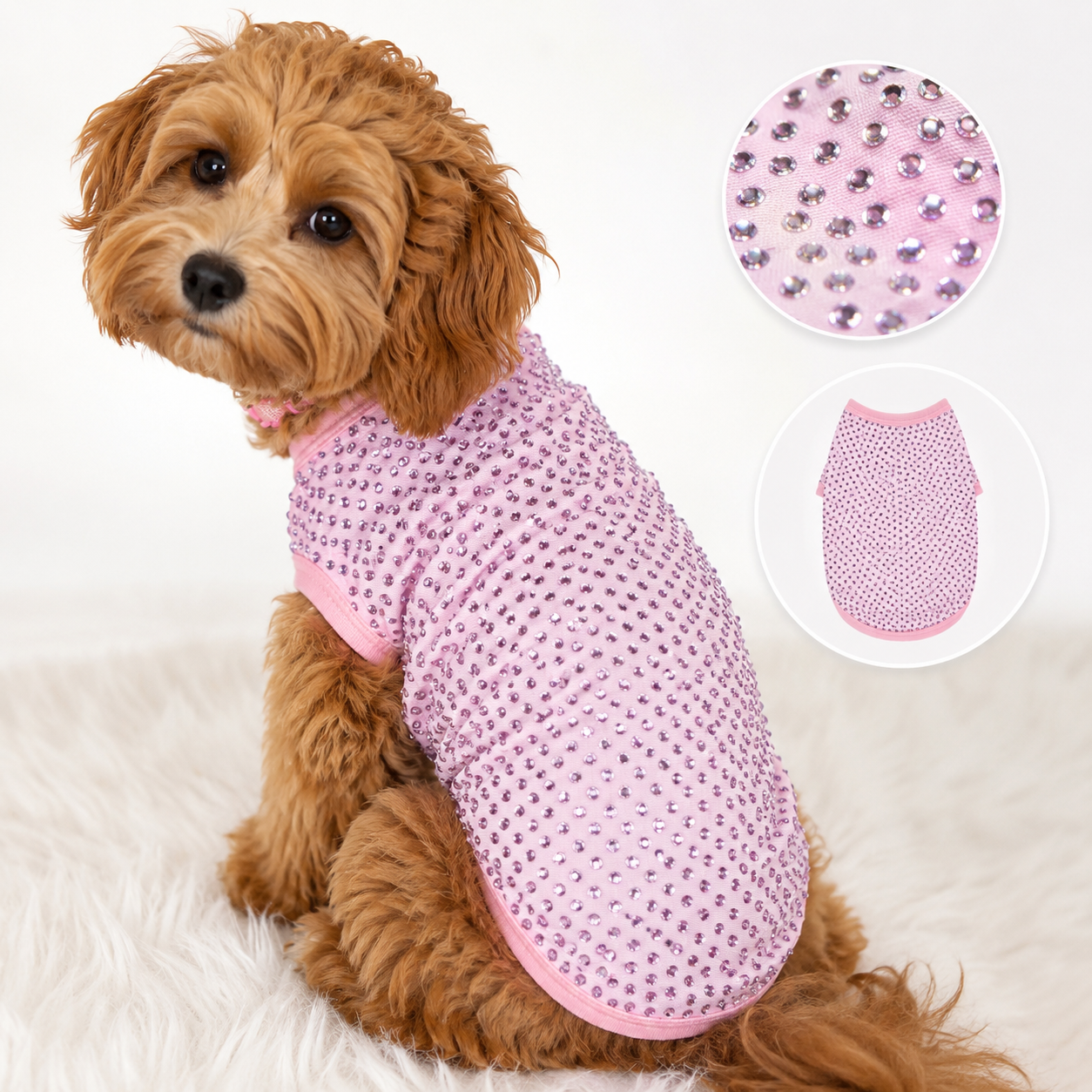 Bling Pet Shirt Rhinestone Dog Clothing