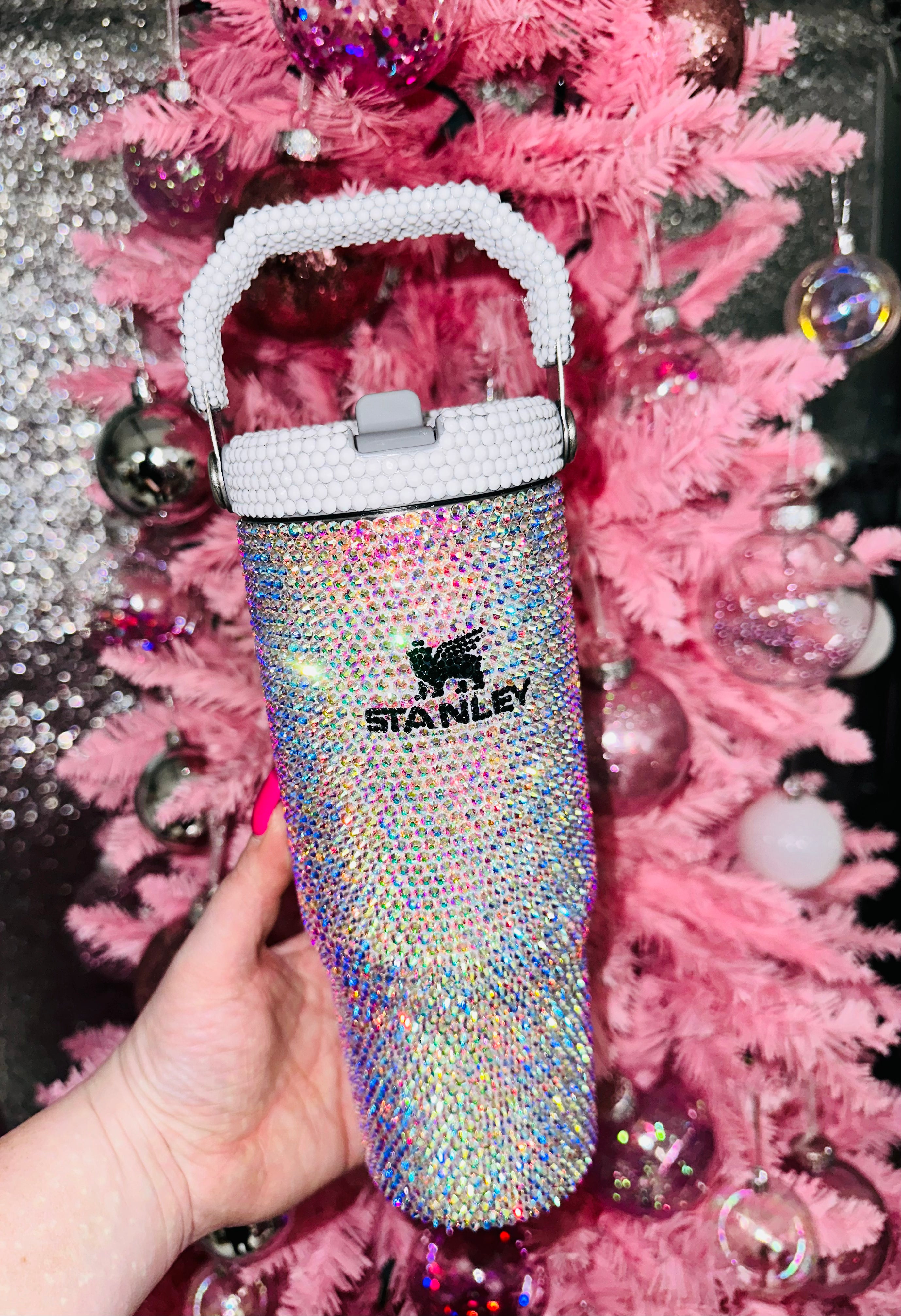 Custom Top Handle Bling 30 oz Tumbler