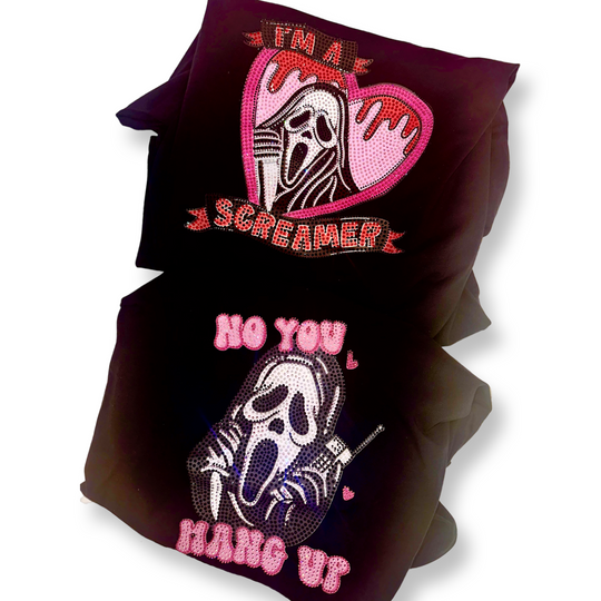 No You Hang Up & I'm A Screamer Ghostface Tops