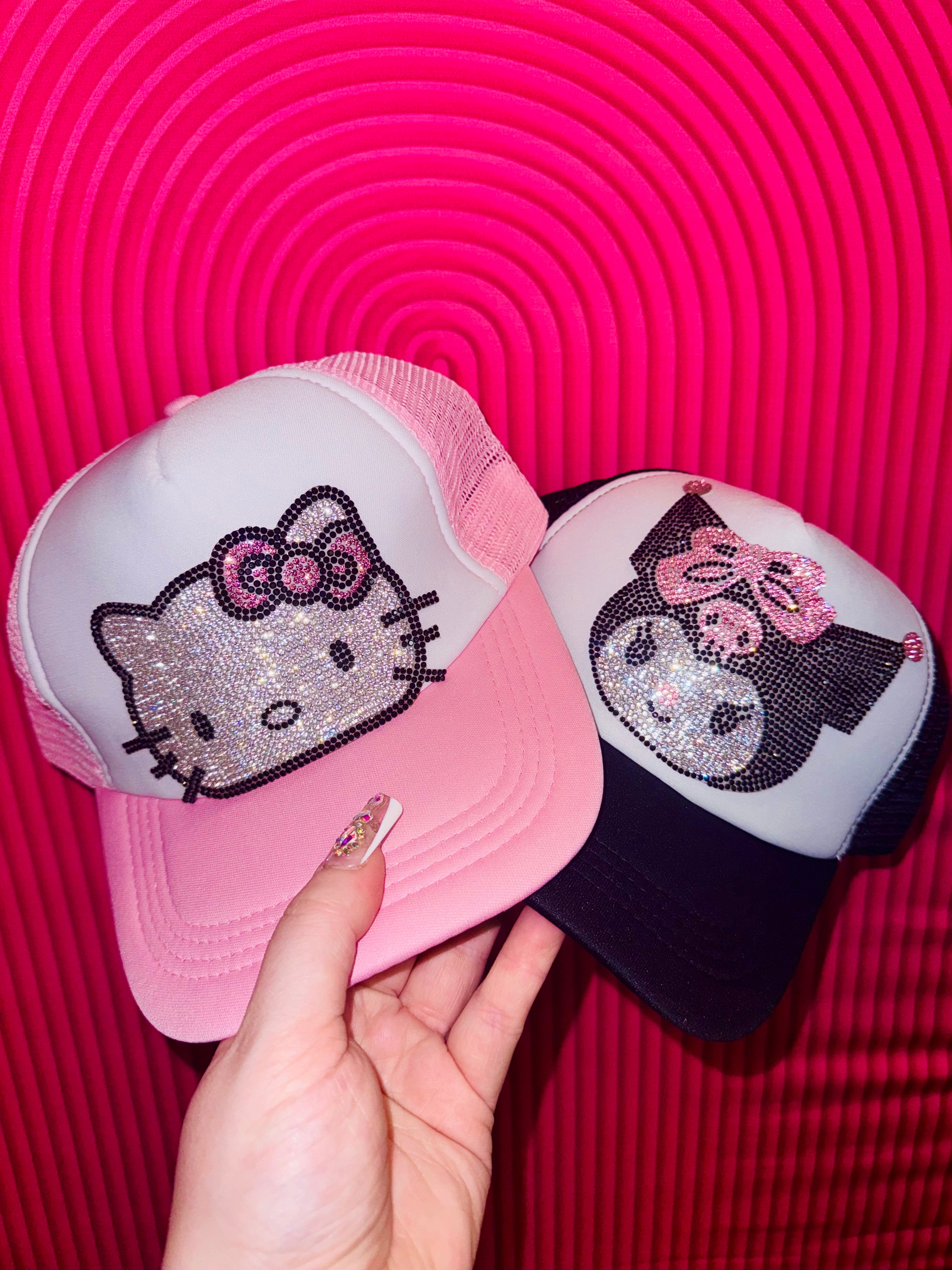 Cute Cartoon Style Rhinestone Bling Hat