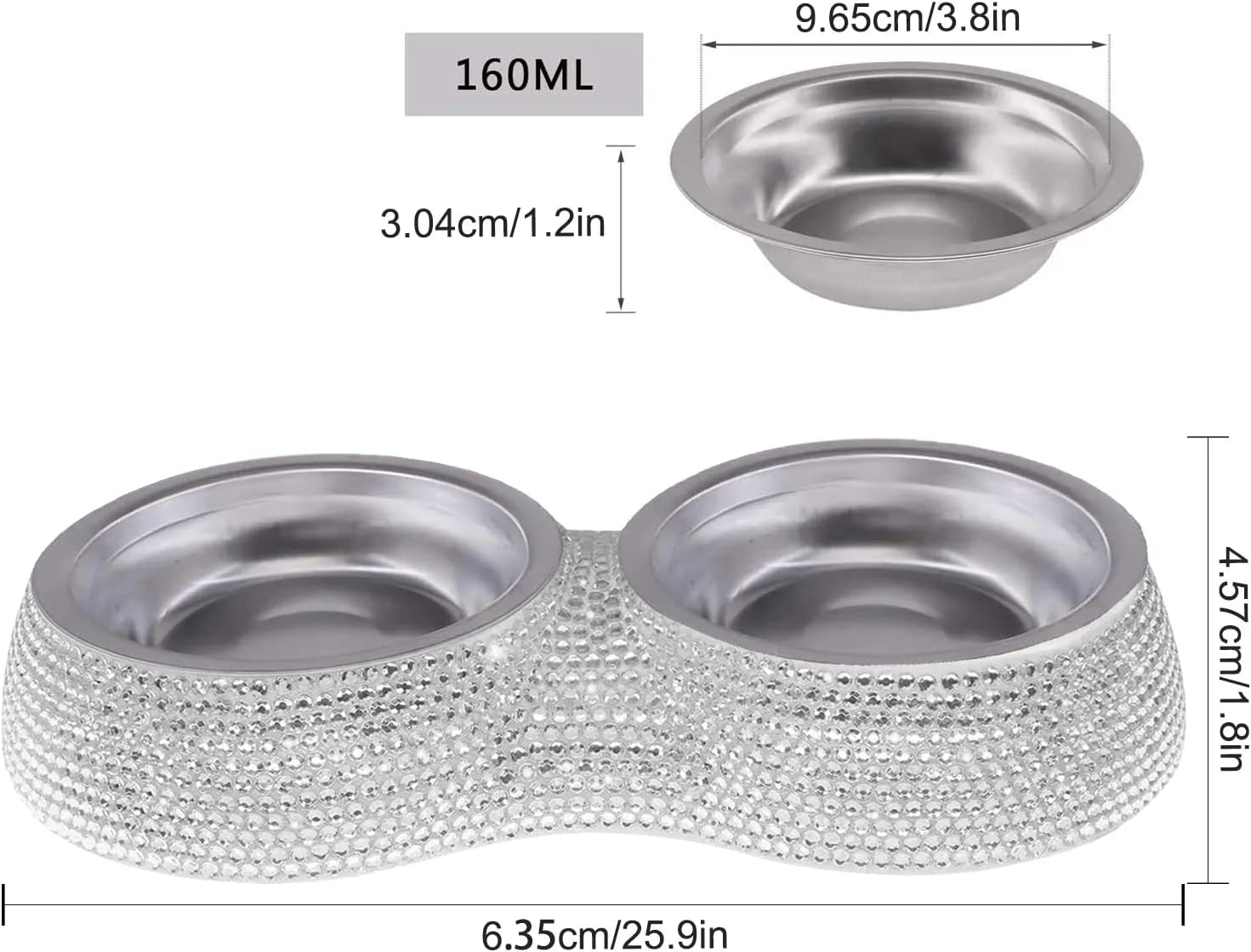 Crystal Bling Pet Bowl