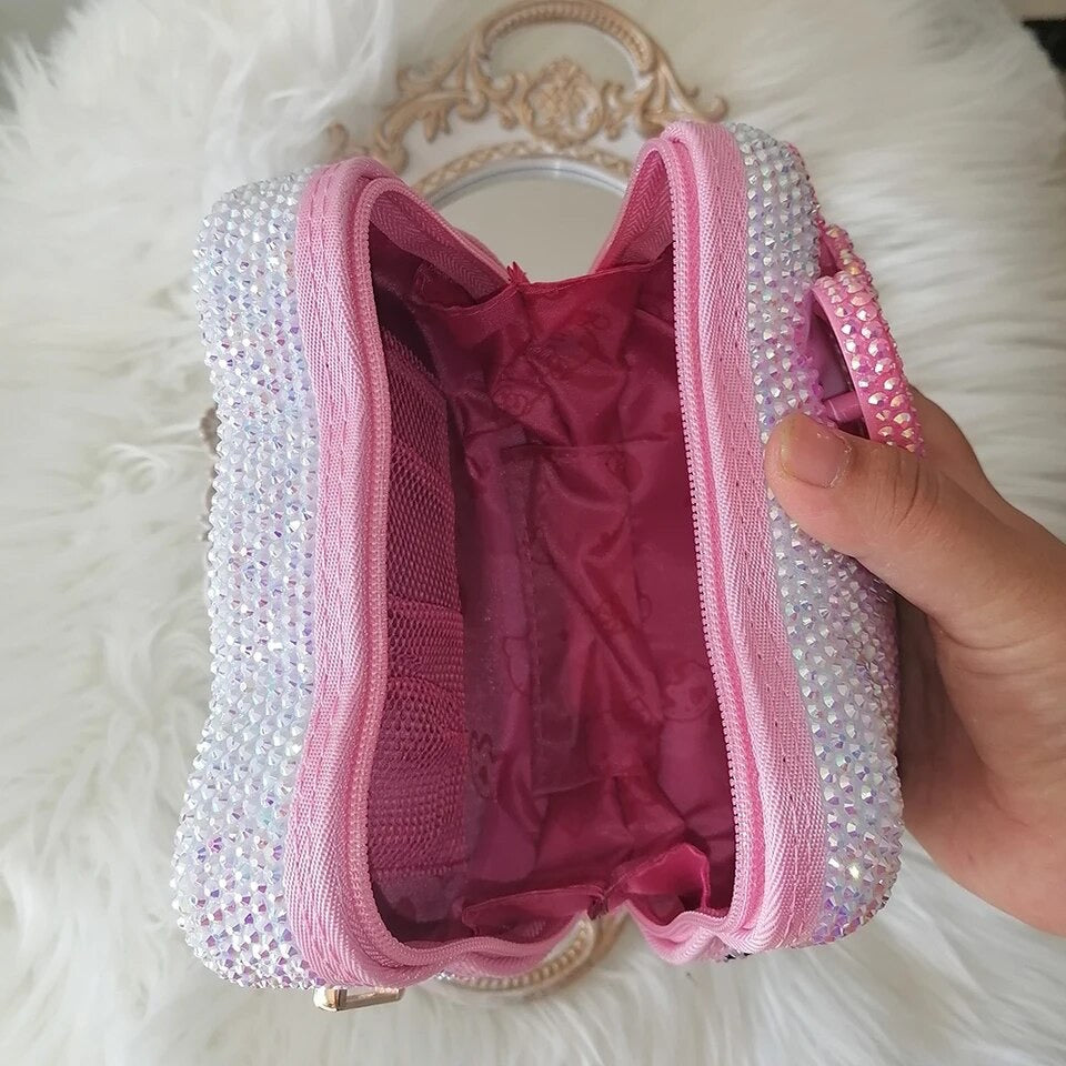 Bling Hello Kitty Puffer Crossbody Bag