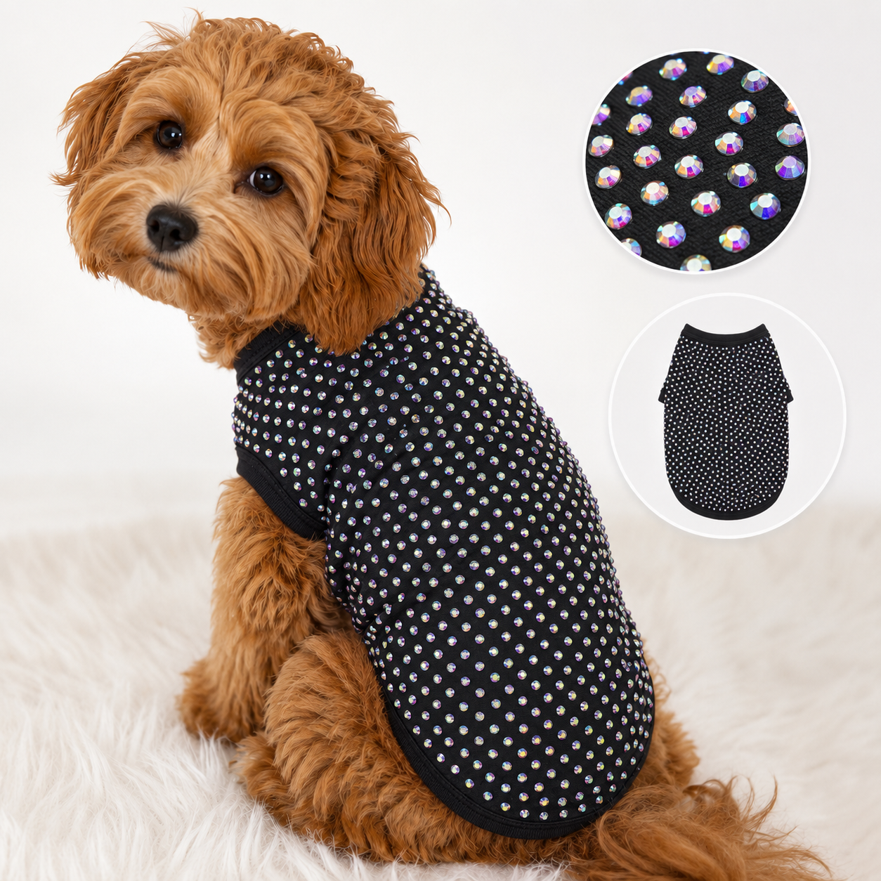 Bling Pet Shirt Rhinestone Dog Clothing