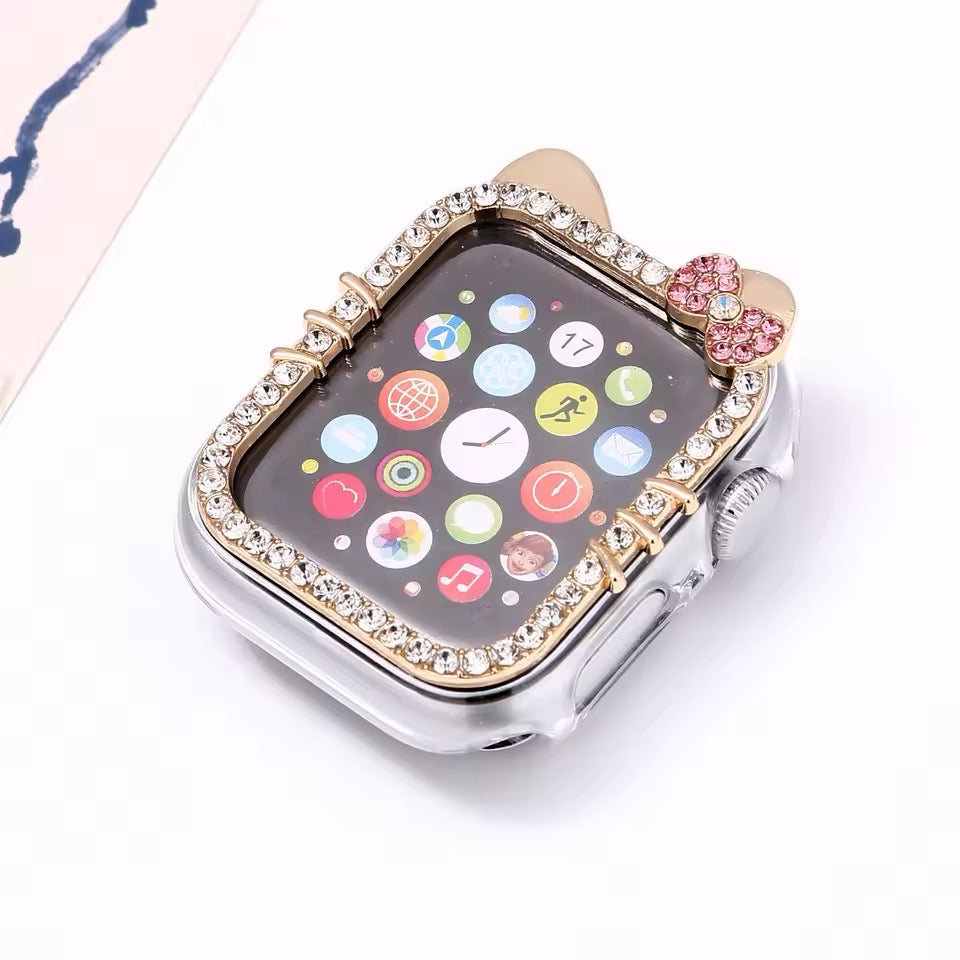 Bling Cartoon Style Watch Cover and Strap with Rhinestones