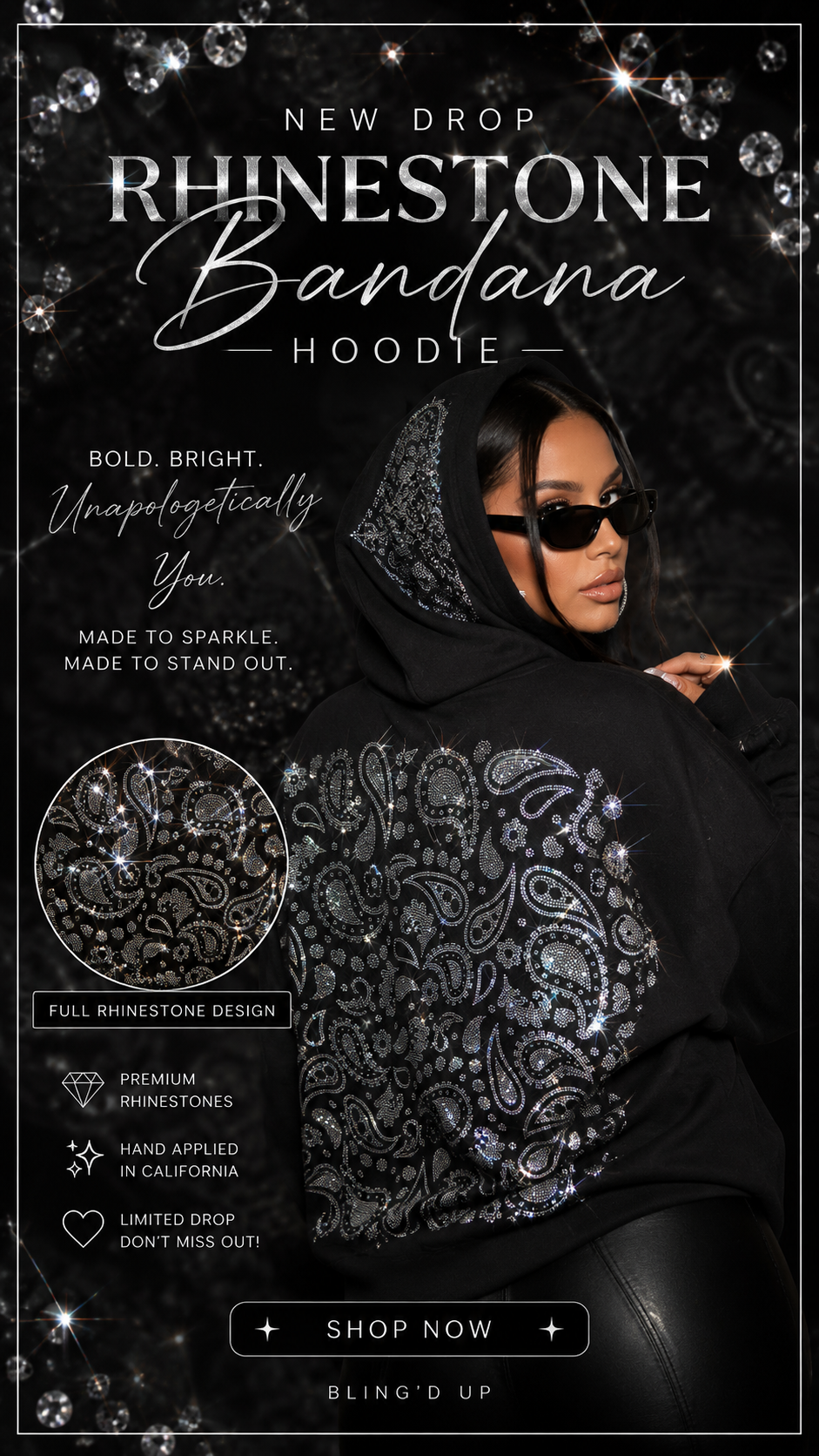 Rhinestone Bling Bandana Jacket