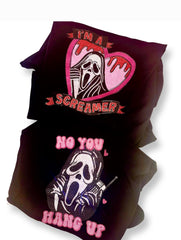 No You Hang Up & I'm A Screamer Ghostface Tops