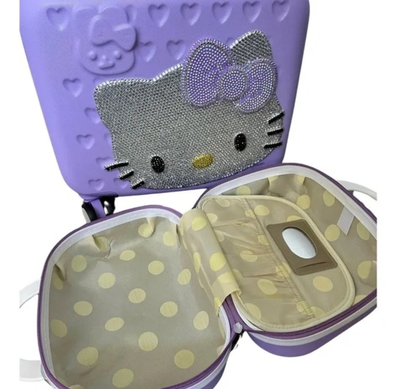 Cute Cartoon Style Rhinestone Travel Luggage Set