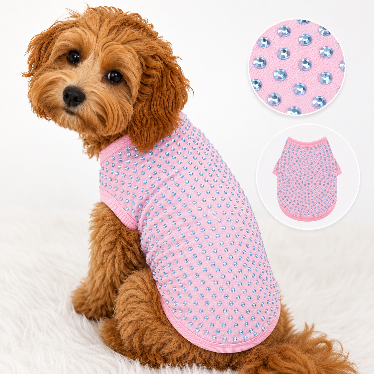 Bling Pet Shirt Rhinestone Dog Clothing