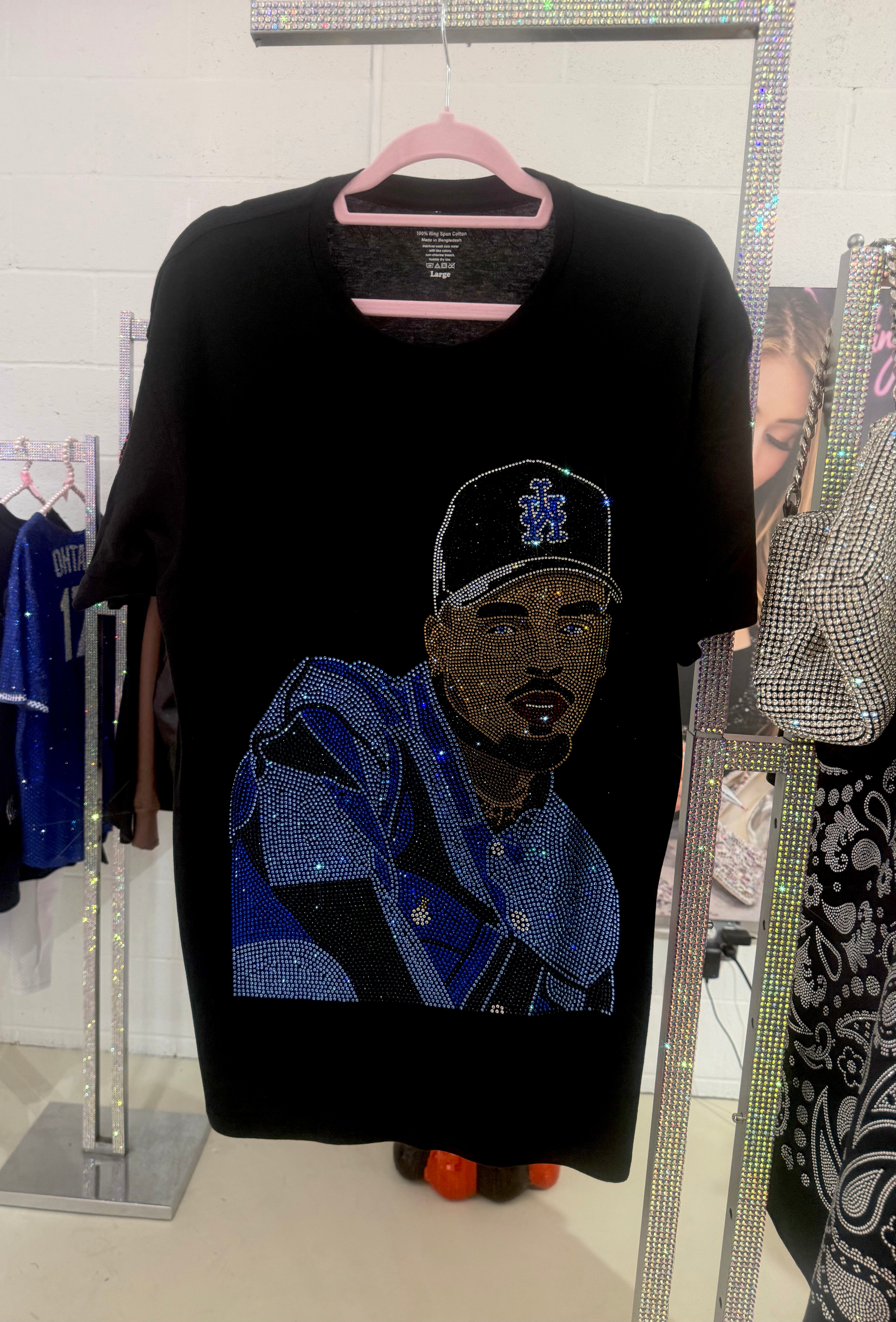 Bling Rhinestone Chris Brown T-Shirt