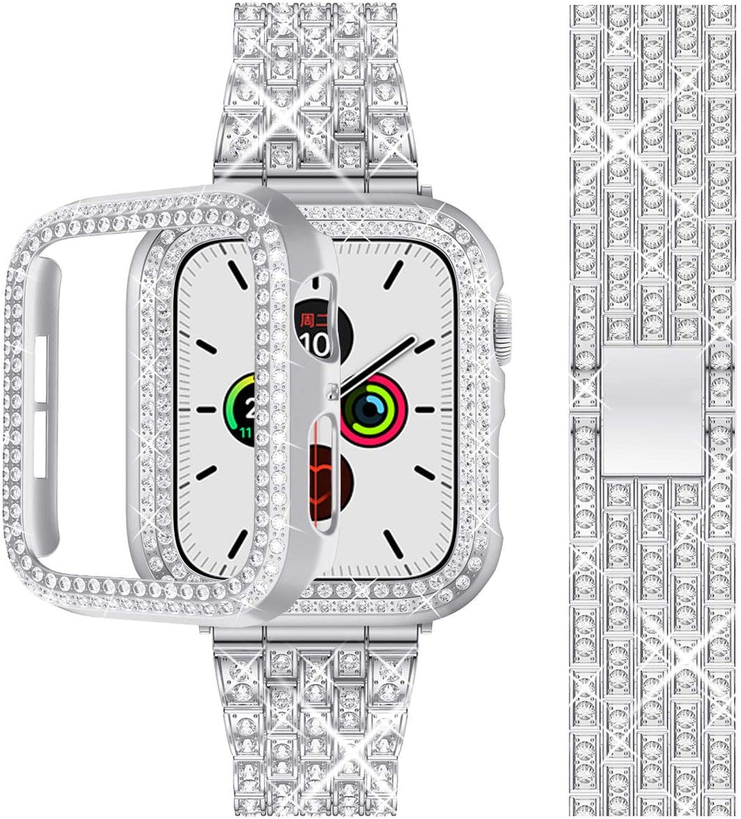 Ice Link Crystal Apple Watch Band + Case
