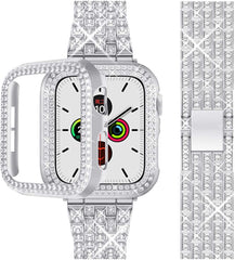 Ice Link Crystal Apple Watch Band + Case
