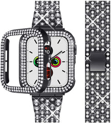 Ice Link Crystal Apple Watch Band + Case