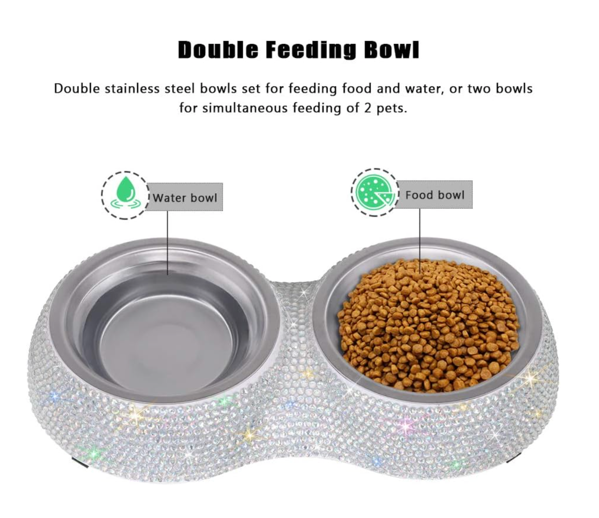 Crystal Bling Pet Bowl