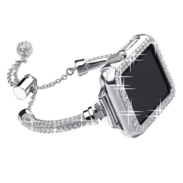 NIB Silver Rhinestone Apple Watch band Stylish Bling Glitter Diamond Apple Watch Band for Apple  main image 2