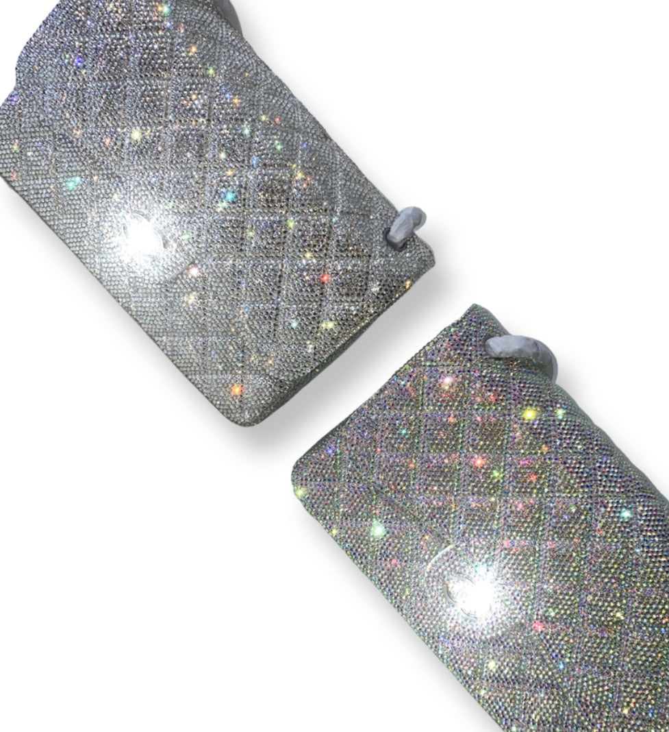 Crystalized Quilted Purse
