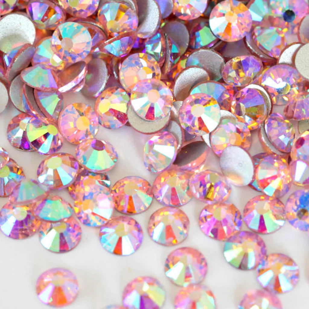 LIGHT PINK AB FlatBack Stones