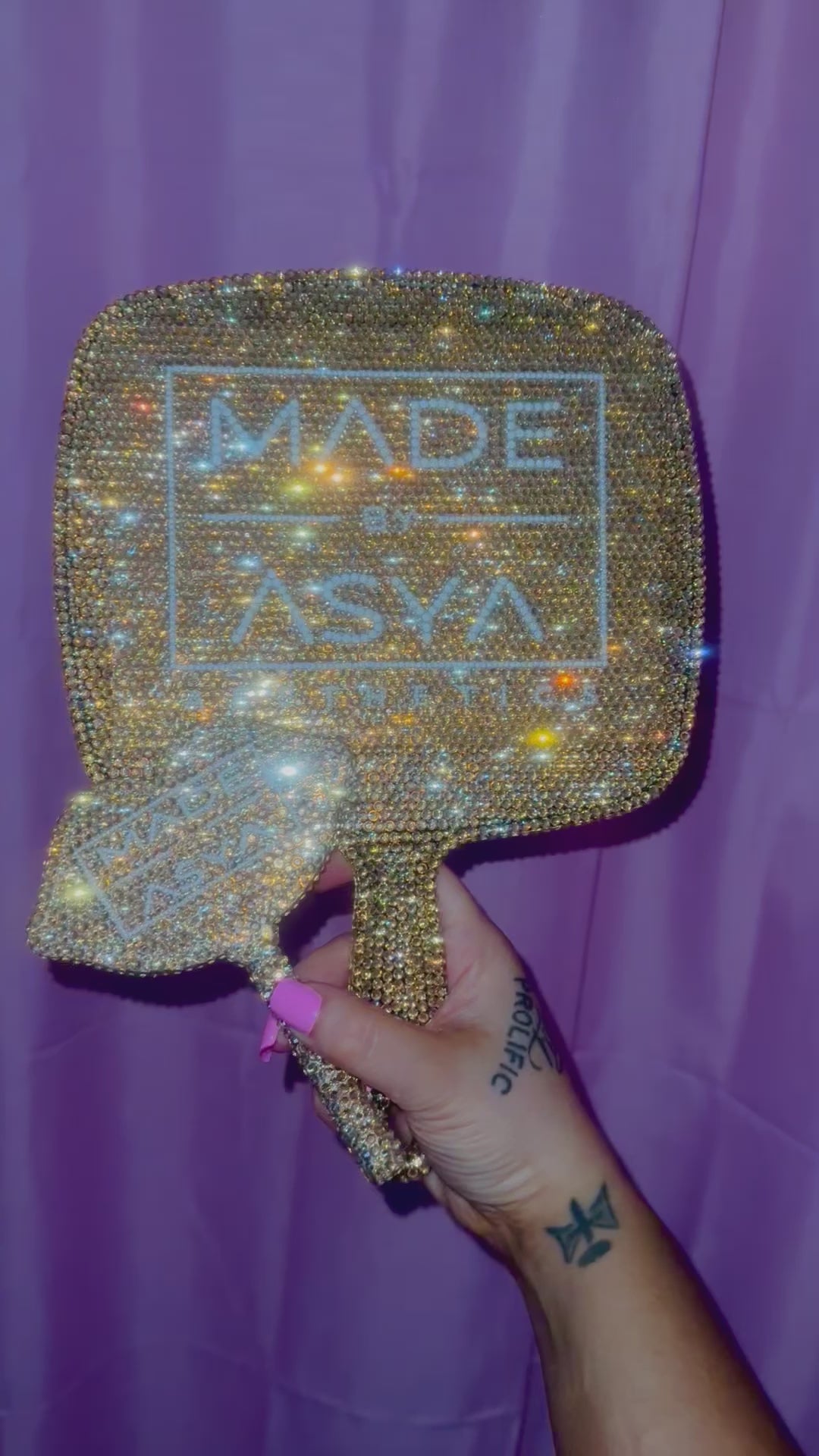Crystal Handheld Custom Mirror