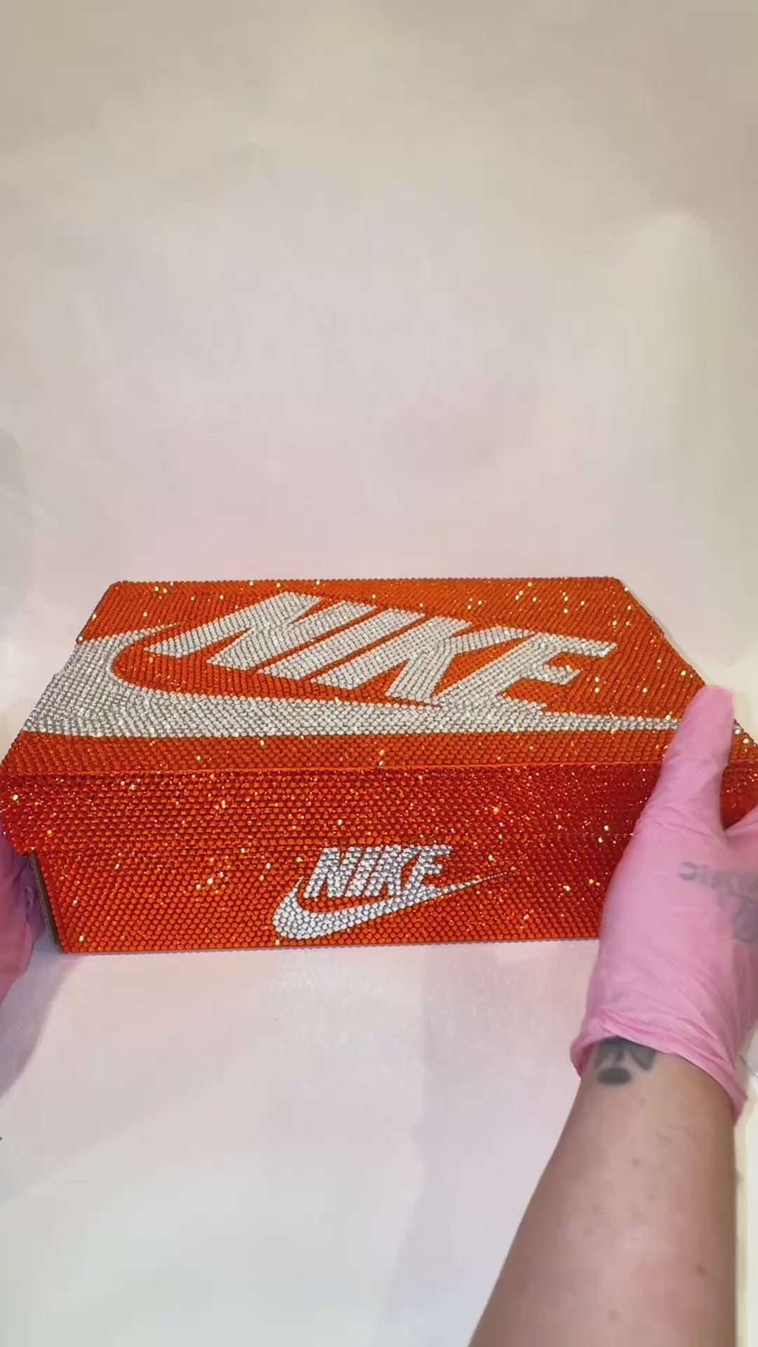 Custom Crystal Bling Shoe Box