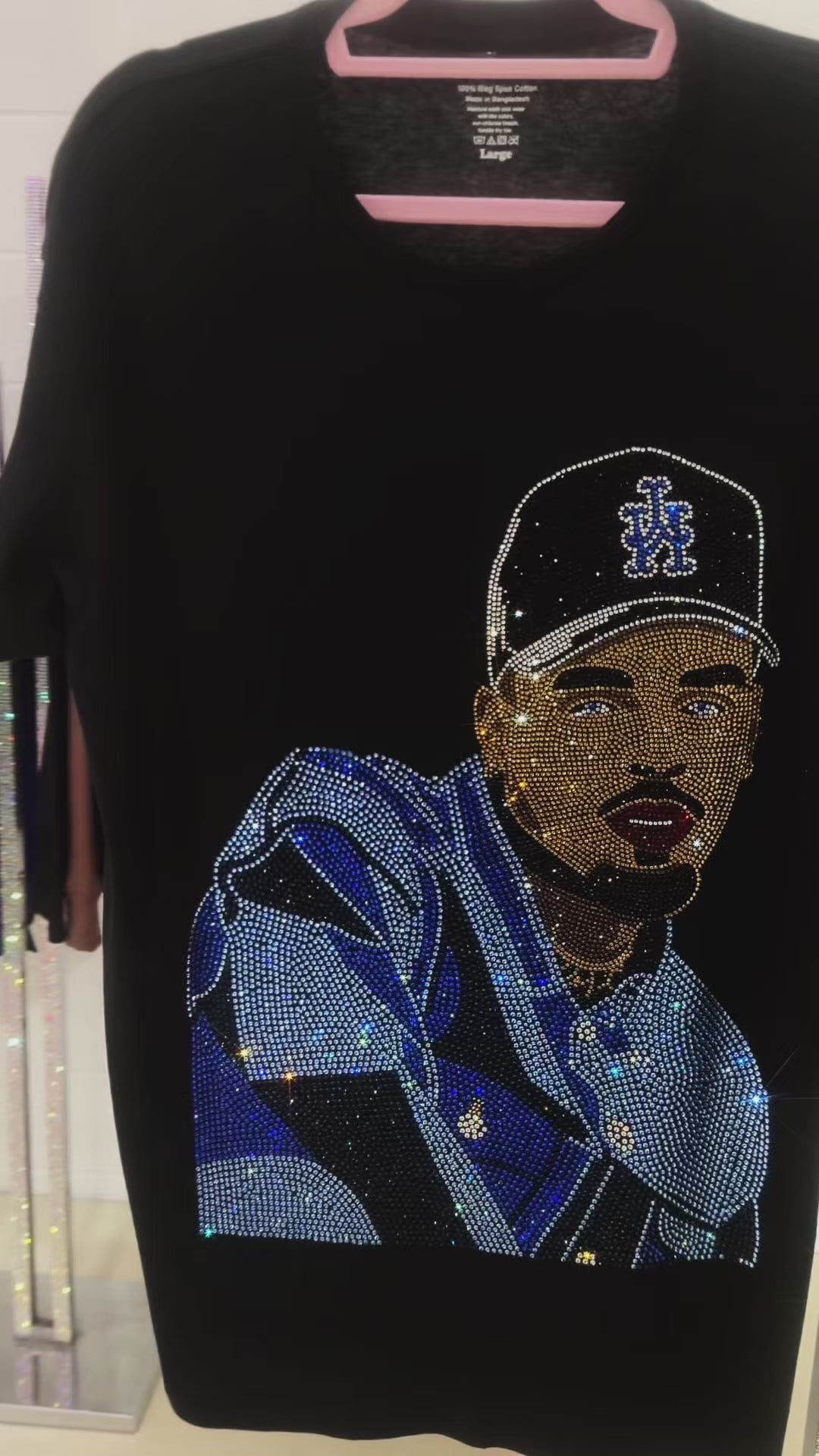 Bling Rhinestone Chris Brown T-Shirt