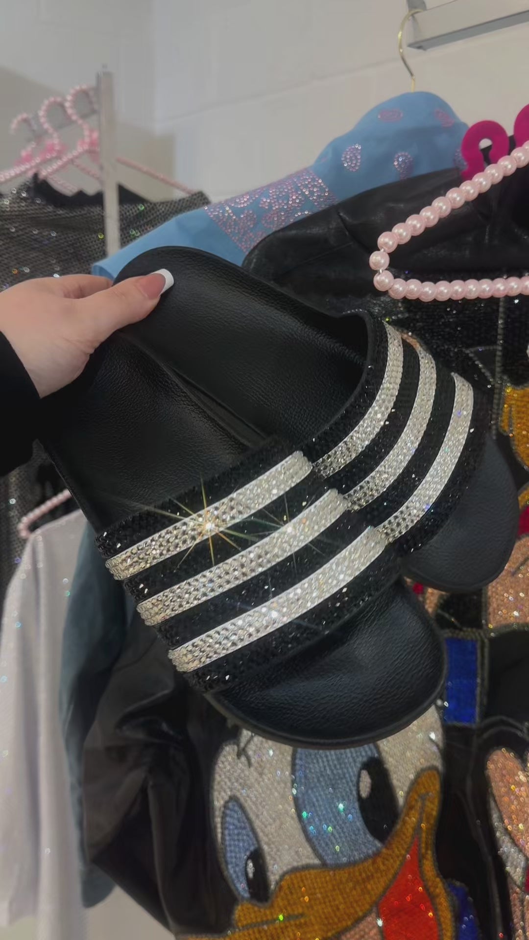 Bling Adidas Slides