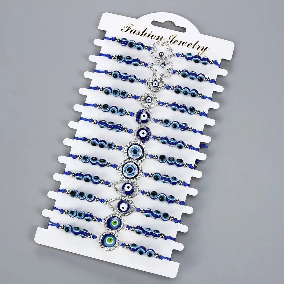 Set of Evil Eye Adjustable Bracelets