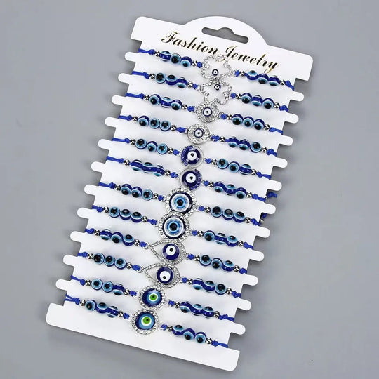 Set of Evil Eye Adjustable Bracelets