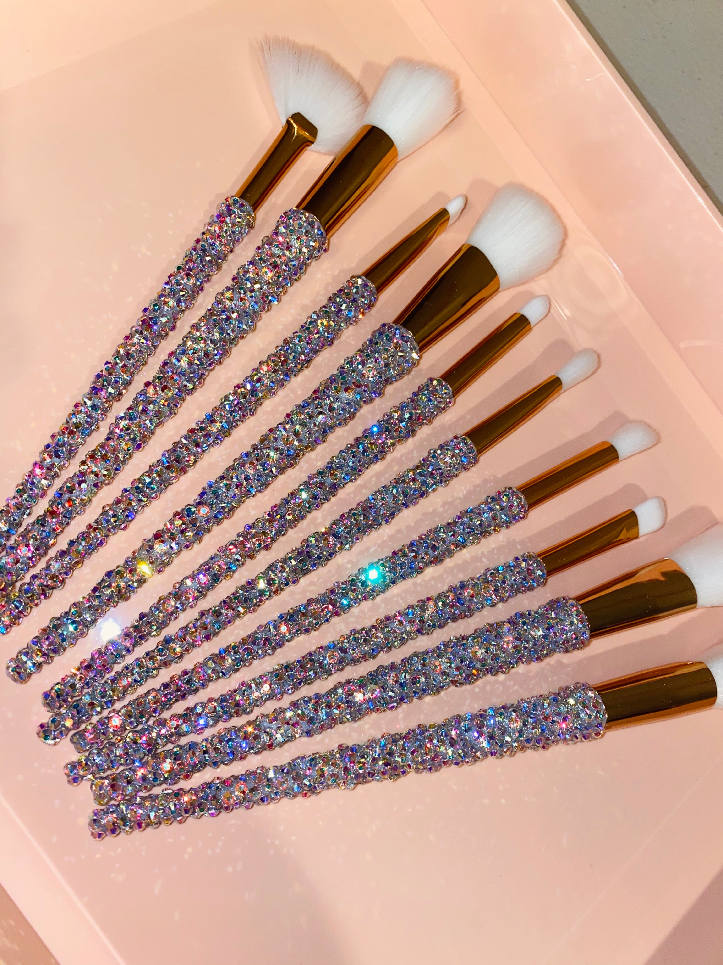 Crystal Makeup Brush Set – Bling'd Up