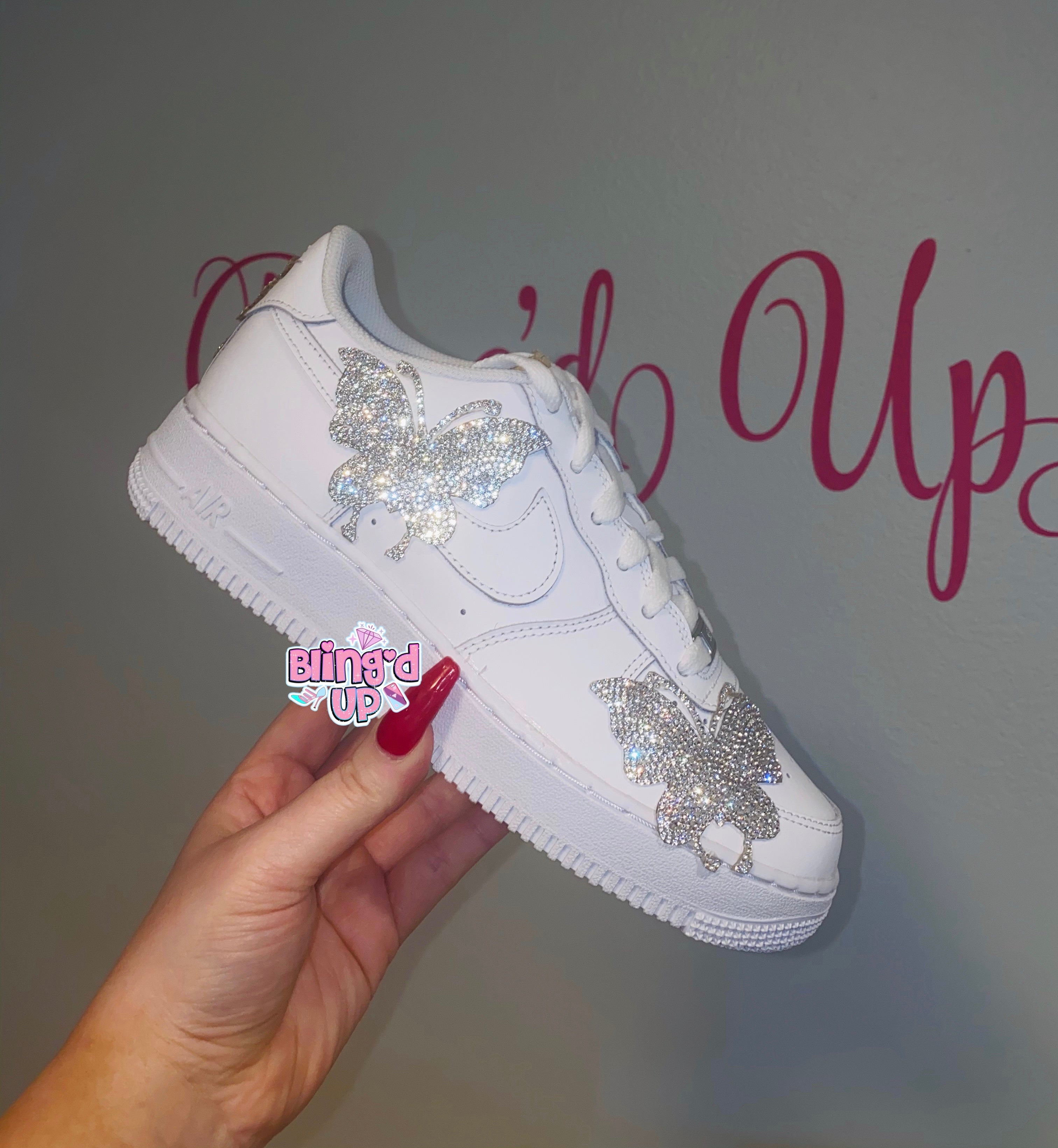 Butterfly Nike Air Force 1 Bling'd Up
