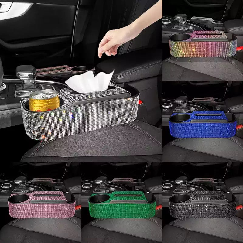 Bling Seat Gap Drink & Tissue Holder
