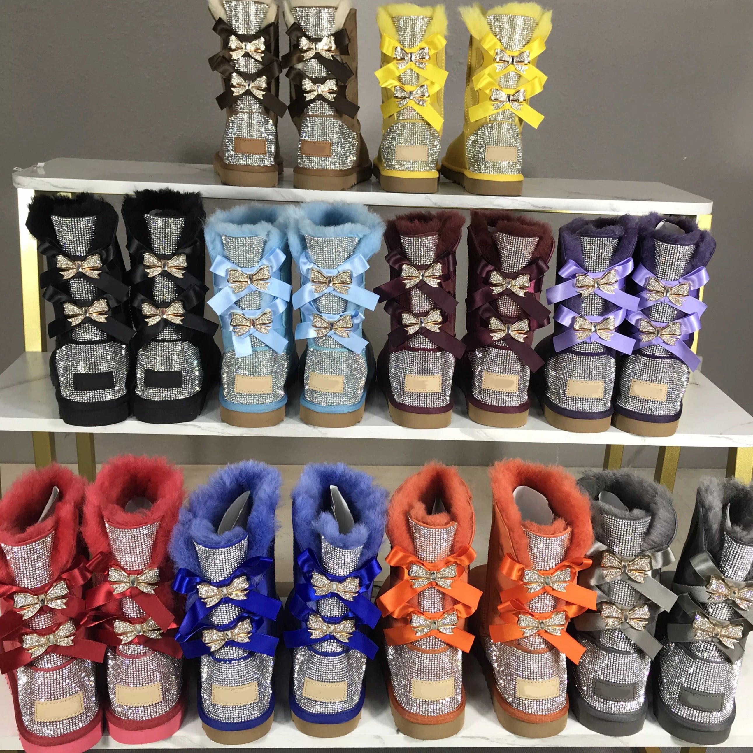 Bling Bow Boots