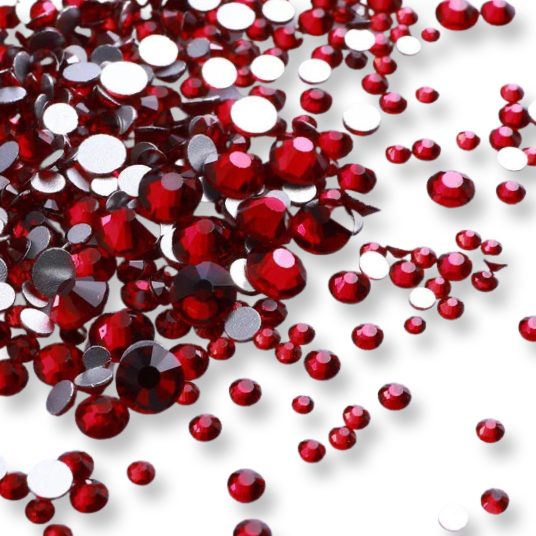 DEEP RED Flatback Stones