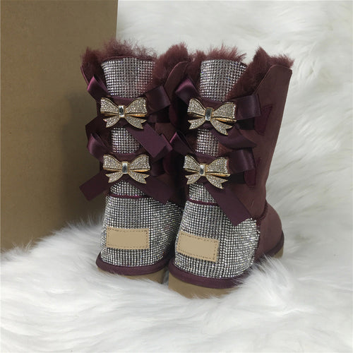 Bling Ugg Boots - Authentic Bailey Bow Tall Boots from  5 / Chestnut Brown